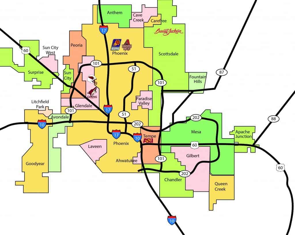 Phoenix Dog Training Maricopa County Map