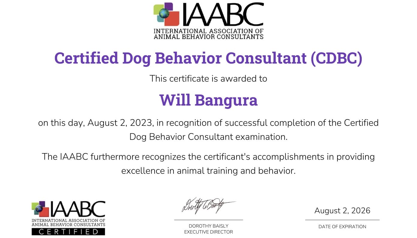 IAABC CDBC Certified Dog Behavior Consultant